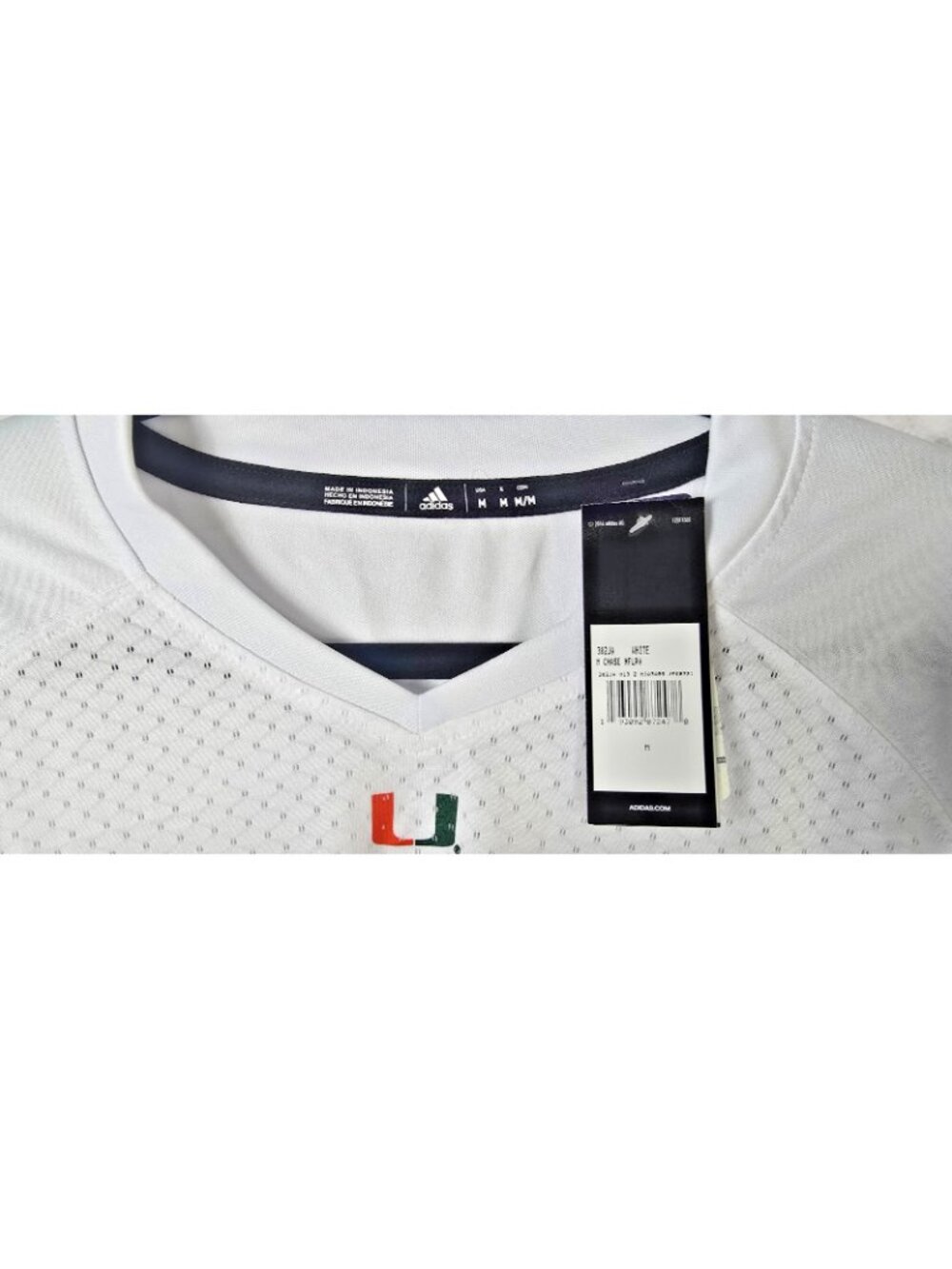 Miami Hurricanes - Men's NCAA Adidas Blank Football Jersey Medium NEW w/ Tags - Picture 3 of 3